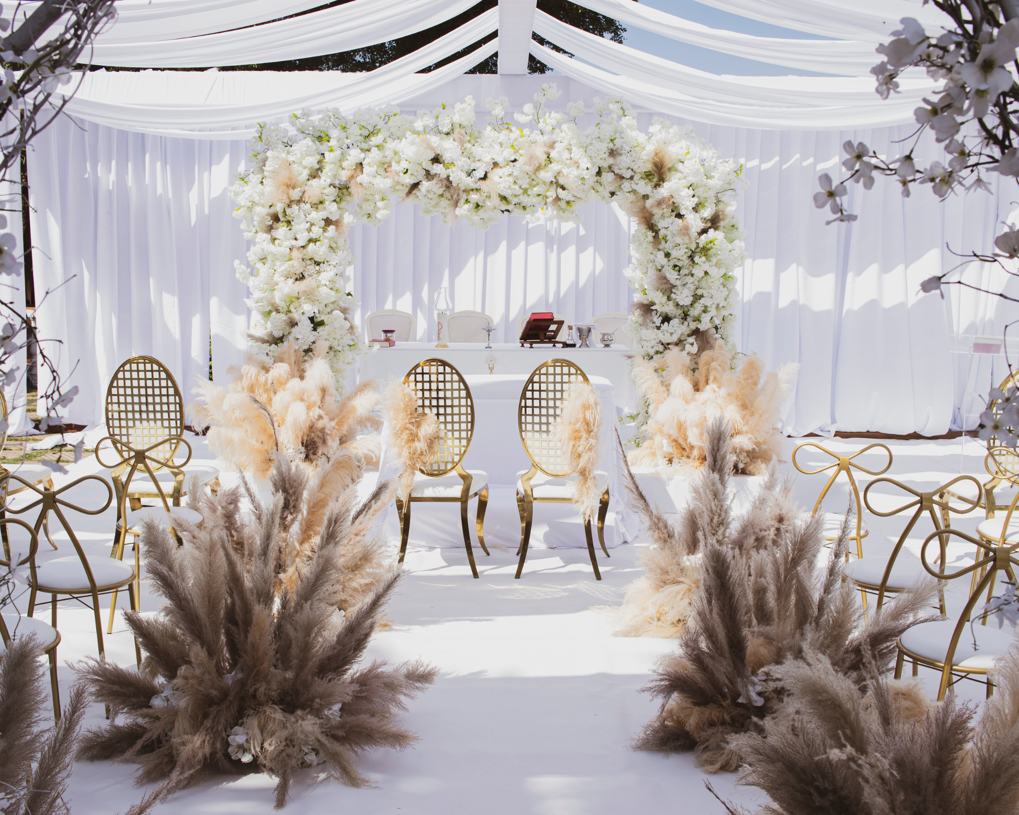 Beautiful wedding ceremony setup